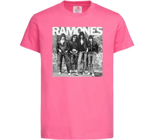 Дитяча футболка Ramones photo Яскраво-рожевий фото