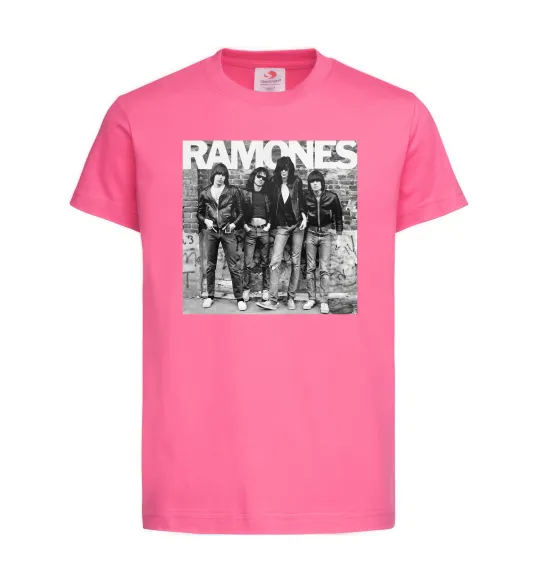 Детская футболка Ramones photo Ярко-розовый фото