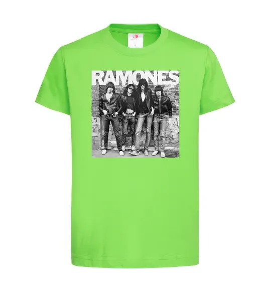 Детская футболка Ramones photo Лаймовый фото
