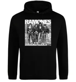 Женская толстовка (худи) Ramones photo Черный фото