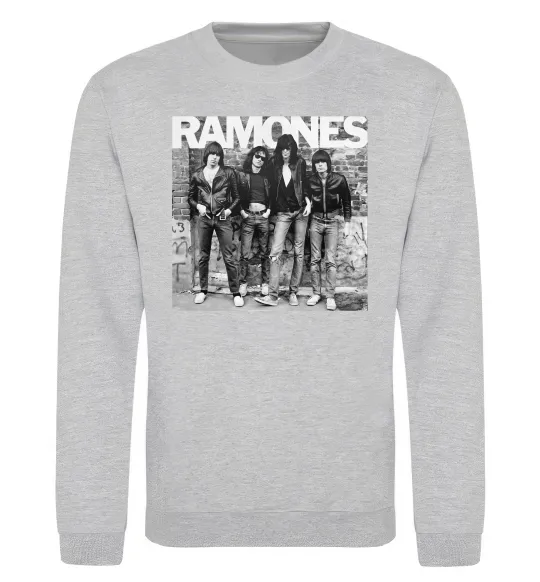 Свитшот Ramones photo Серый меланж фото