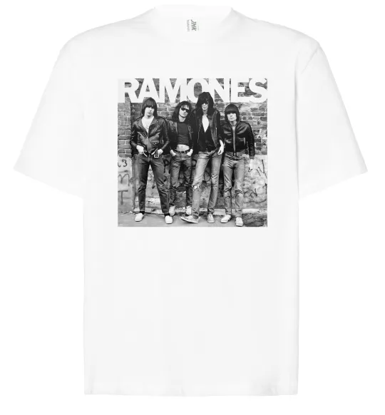 Футболка Оверсайз Ramones photo Білий фото