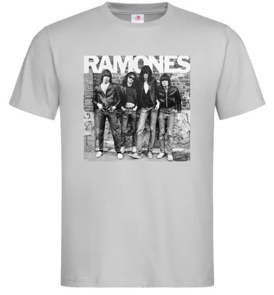 Мужская футболка Ramones photo Серый фото