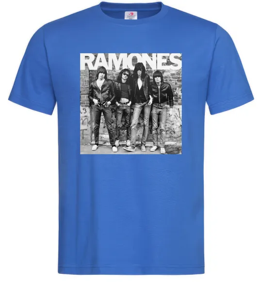 Мужская футболка Ramones photo Ярко-синий фото
