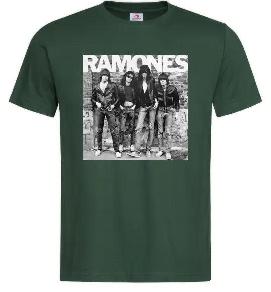 Мужская футболка Ramones photo Темно-зеленый фото