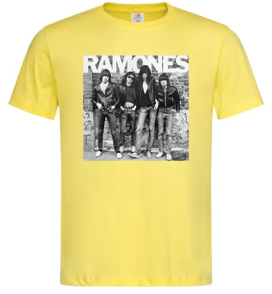 Мужская футболка Ramones photo Лимонный фото