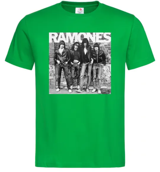 Мужская футболка Ramones photo Зеленый фото