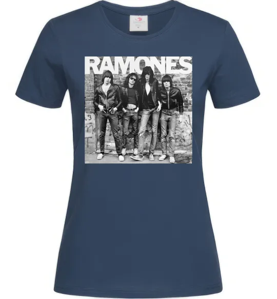 Женская футболка Ramones photo Темно-синий фото