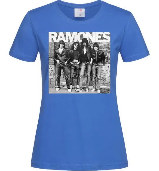 Женская футболка Ramones photo Ярко-синий фото