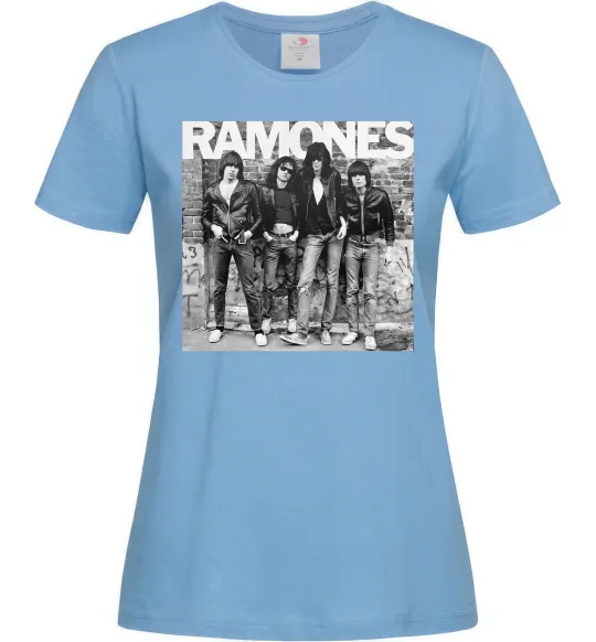 Женская футболка Ramones photo Голубой фото