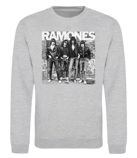 Світшот Ramones photo Сірий меланж фото