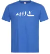 Мужская футболка Еволюція рибака, колір - яскраво - синій, розмір - L Ярко-синий фото