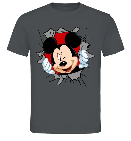 Чоловіча футболка Mickey підморгує, колір - графіт, розмір - XL Графіт фото