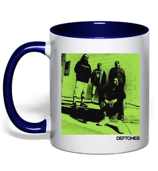 Чашка з кольоровою ручкою Deftones Глибокий темно-синій фото