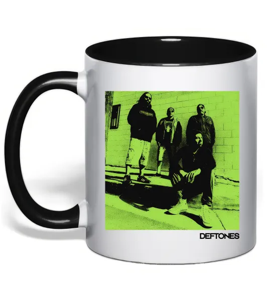 Чашка з кольоровою ручкою Deftones Чорний фото