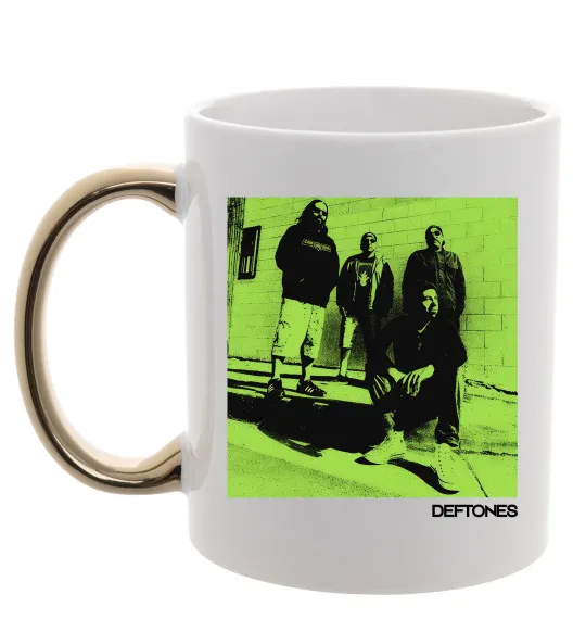 Чашка з кольоровою ручкою Deftones Золото фото