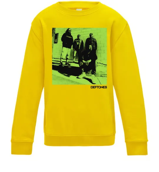 Детский Свитшот Deftones Солнечно желтый фото