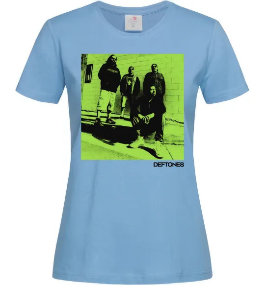 Женская футболка Deftones Голубой фото