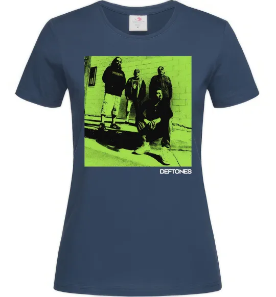 Женская футболка Deftones Темно-синий фото