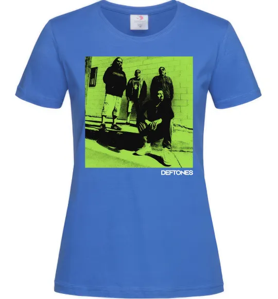 Женская футболка Deftones Ярко-синий фото