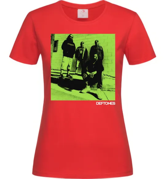 Женская футболка Deftones Красный фото