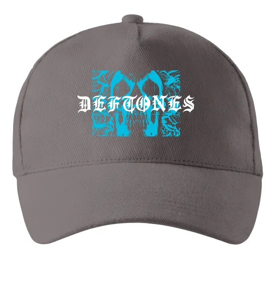 Кепка Deftones blue skull Серый фото