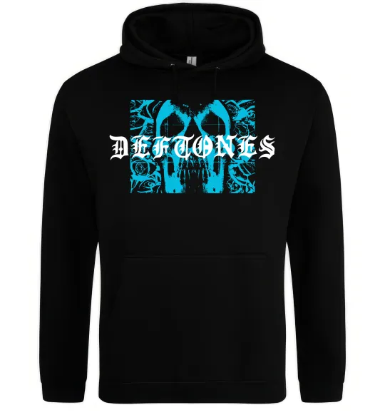 Женская толстовка (худи) Deftones blue skull Черный фото