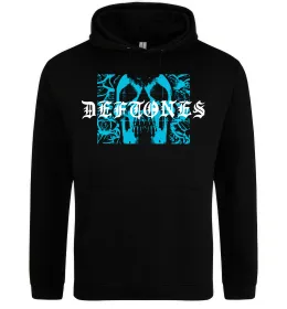 Женская толстовка (худи) Deftones blue skull Черный фото