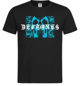 Мужская футболка Deftones blue skull Черный Мужская футболка Deftones blue skull Черный фото