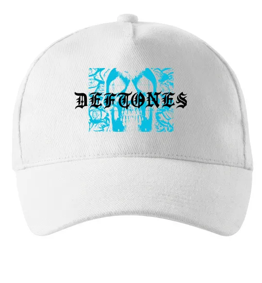 Кепка Deftones blue skull Белый фото