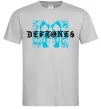 Мужская футболка Deftones blue skull Серый фото