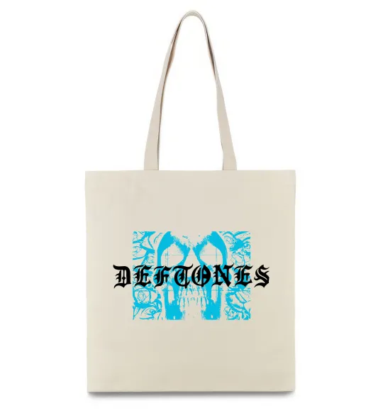 Эко-сумка Deftones blue skull Бежевый фото