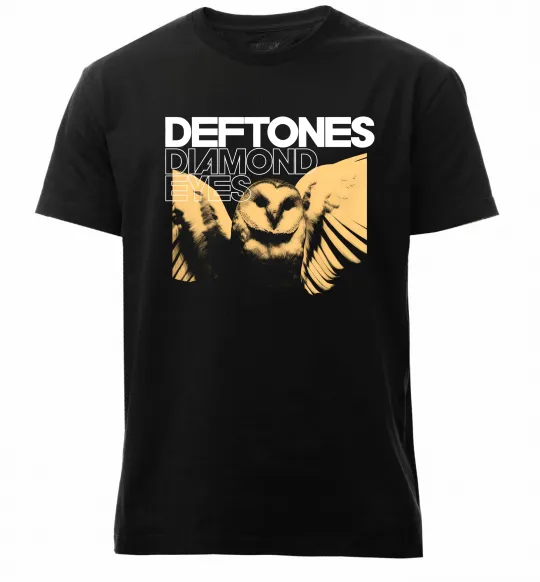 Мужская премиум футболка Deftones diamond eyes Черный фото