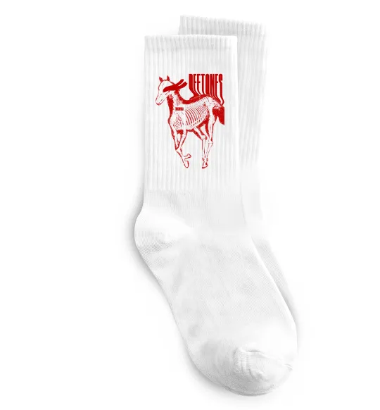 Носки Deftones horse Белый фото
