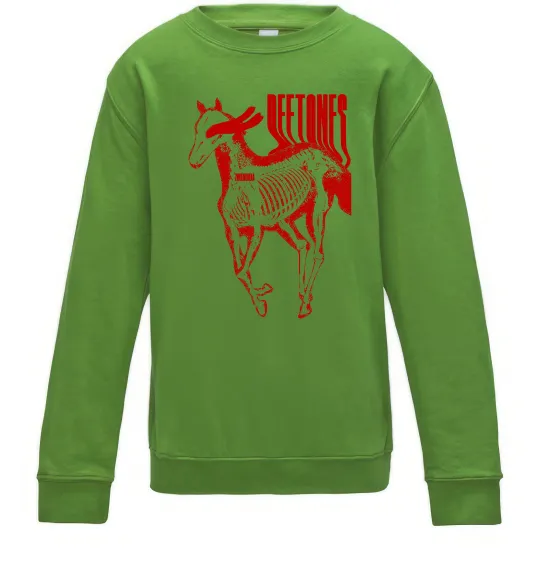 Детский Свитшот Deftones horse Лаймовый фото