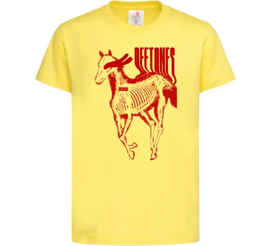 Детская футболка Deftones horse Лимонный фото
