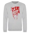 Світшот Deftones horse Сірий меланж фото