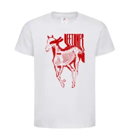 Дитяча футболка Deftones horse Білий фото