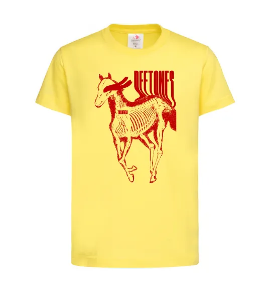Детская футболка Deftones horse Лимонный фото