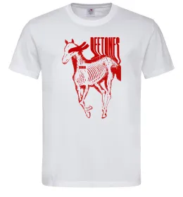 Мужская футболка Deftones horse Белый Мужская футболка Deftones horse Белый фото