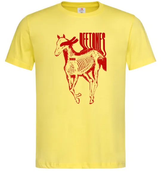 Мужская футболка Deftones horse Лимонный фото