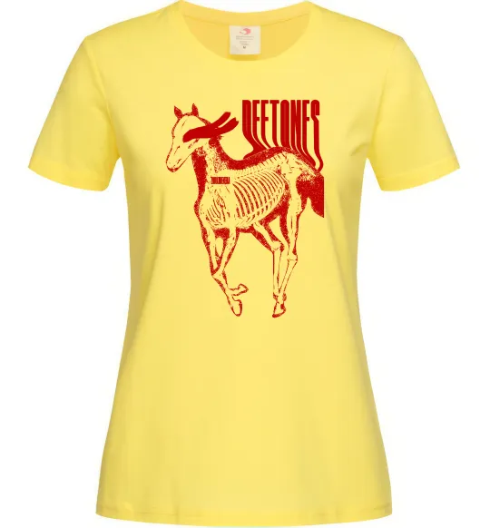 Женская футболка Deftones horse Лимонный фото
