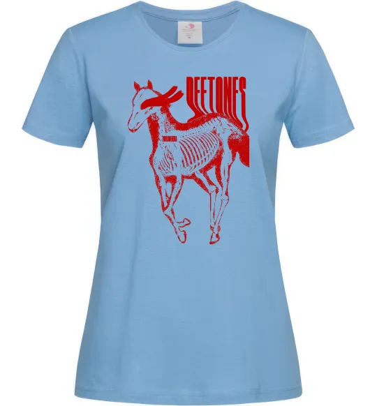 Женская футболка Deftones horse Голубой фото