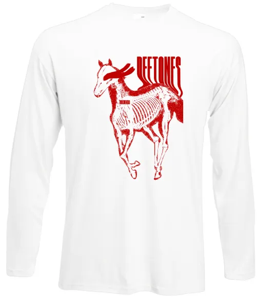 Лонгслив Deftones horse Белый фото