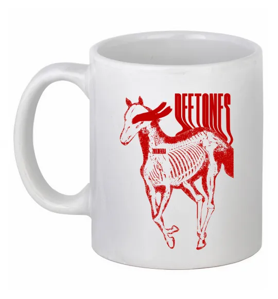 Чашка керамическая Deftones horse Белый фото