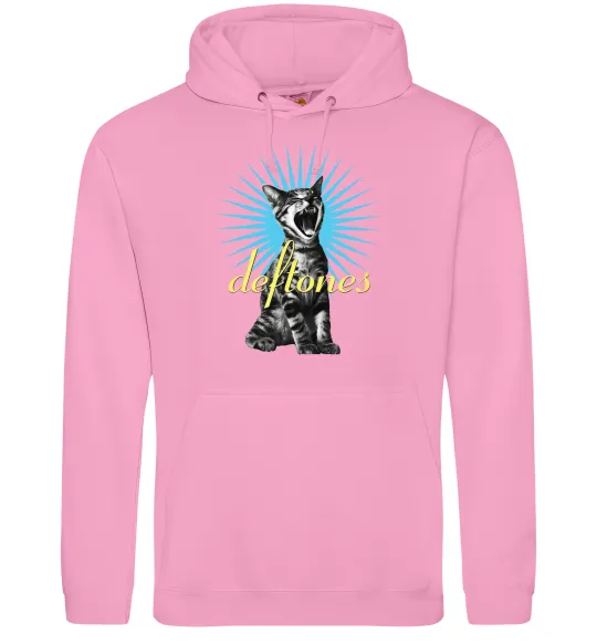 Жіноча толстовка (худі) Deftones Cat Рожевий фото