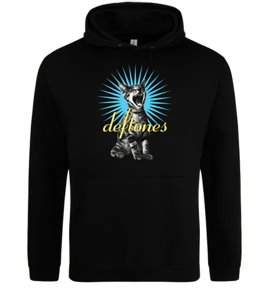 Женская толстовка (худи) Deftones Cat Черный фото