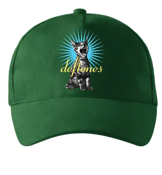 Кепка Deftones Cat Темно-зеленый фото