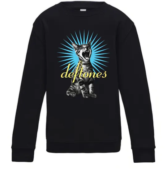 Детский Свитшот Deftones Cat Черный фото