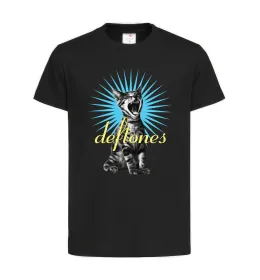 Дитяча футболка Deftones Cat Чорний фото